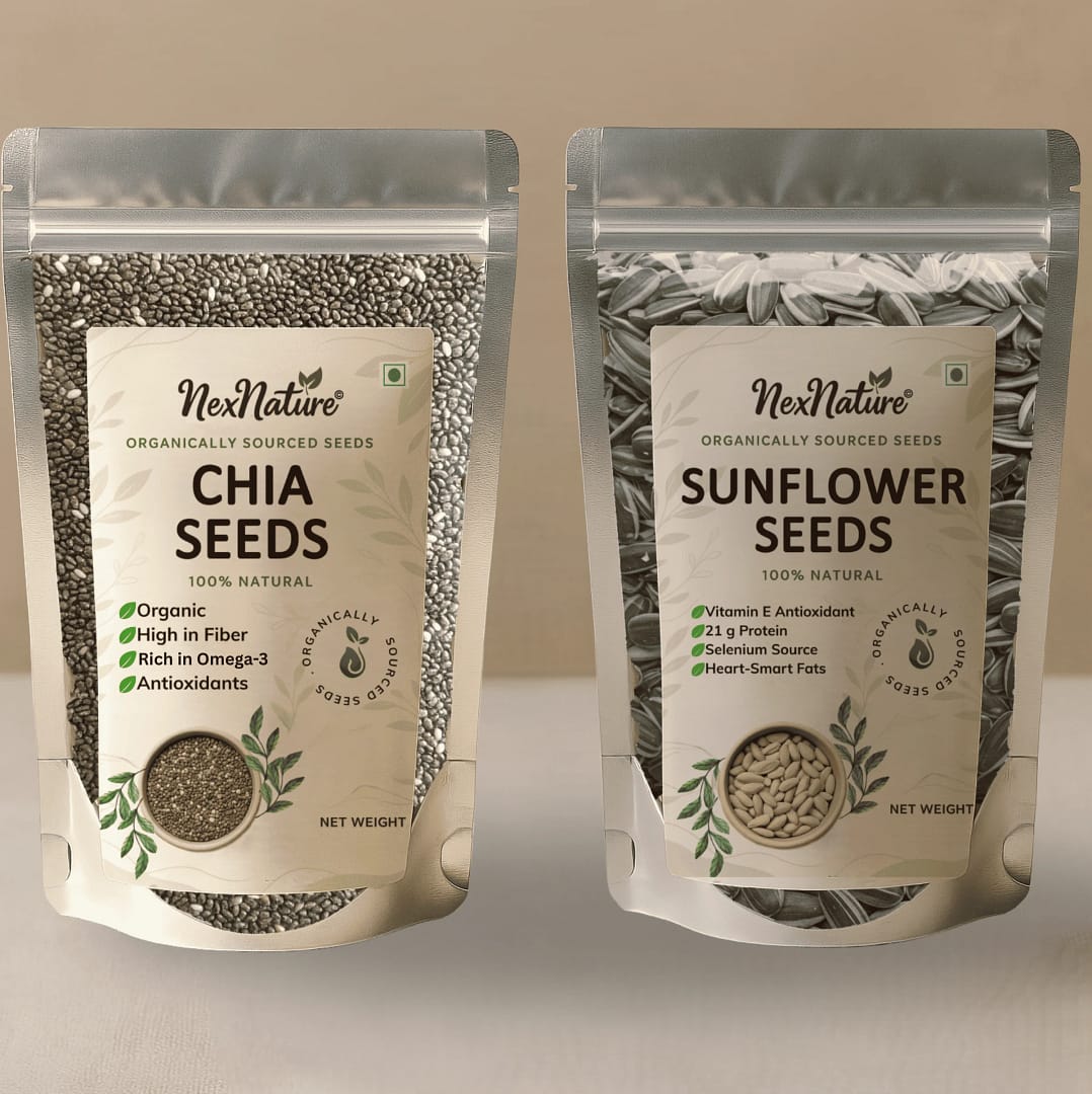 Sunflower seeds and chia seeds