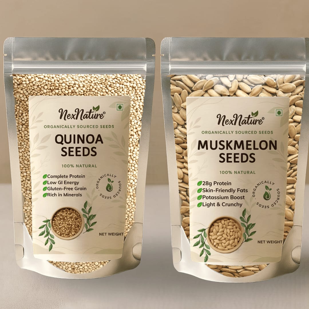 NexNature Premium Muskmelon Seeds and Quinoa Seeds Combo
