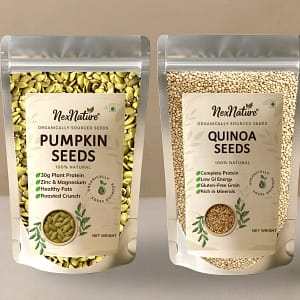 quinoa seeds and pumpkin seeds