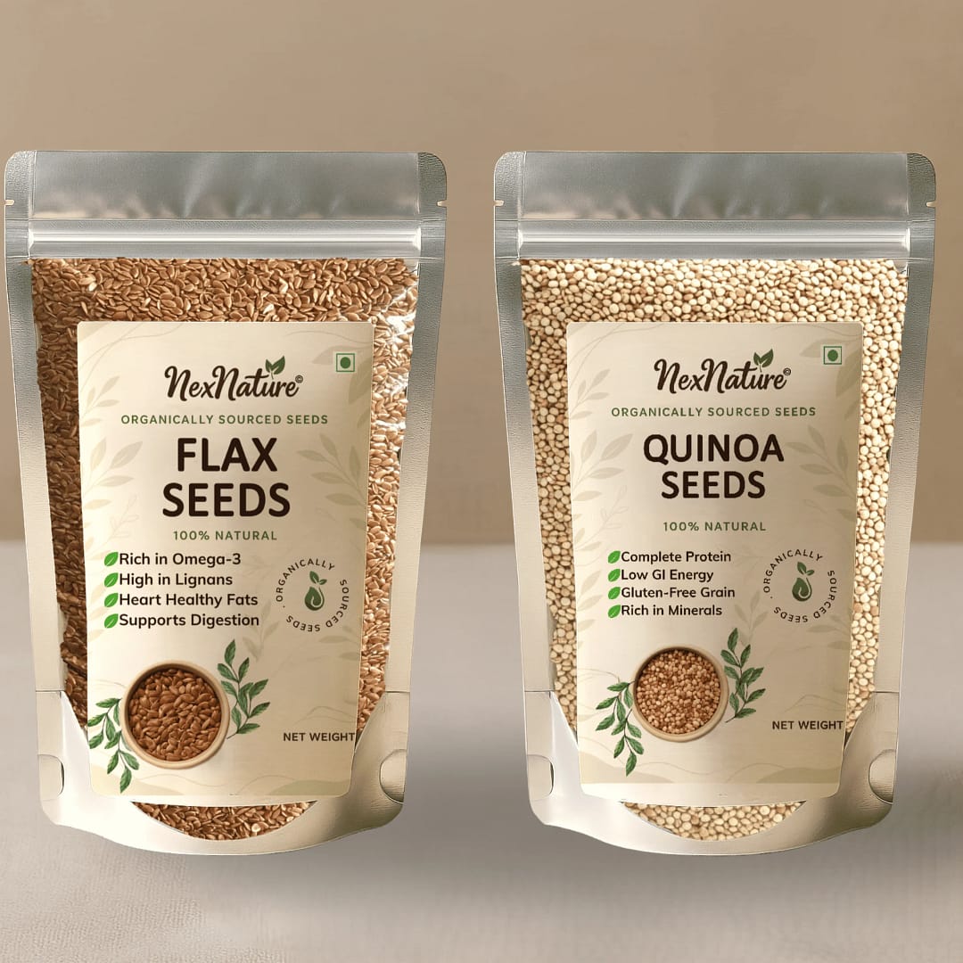 Flax seeds and quinoa seeds combo