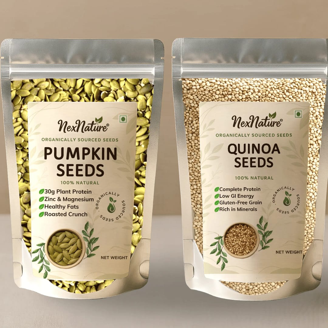quinoa seeds and pumpkin seeds