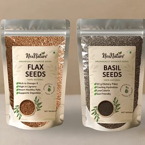 Flax Seeds and Basil Seeds Combo