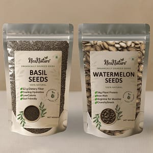 Basil Seeds and Watermelon Seeds Combo